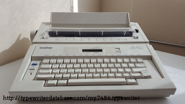 Manual for Brother Typewriter Model Number AX-450 ...